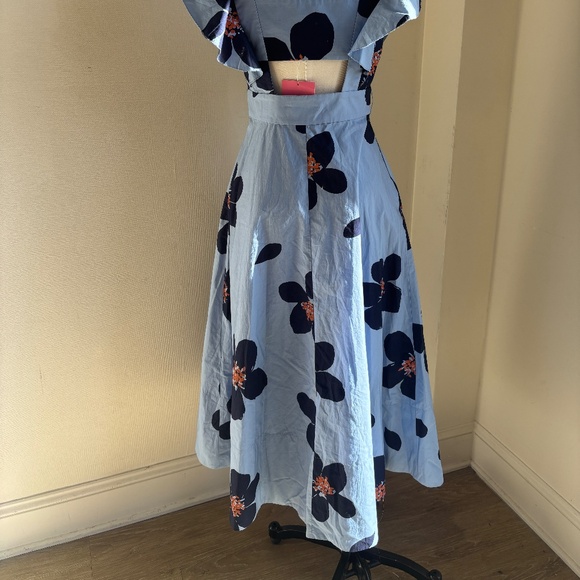 NWT Kate Spade Grand Floral Poplin Midi Dress - Picture 4 of 5